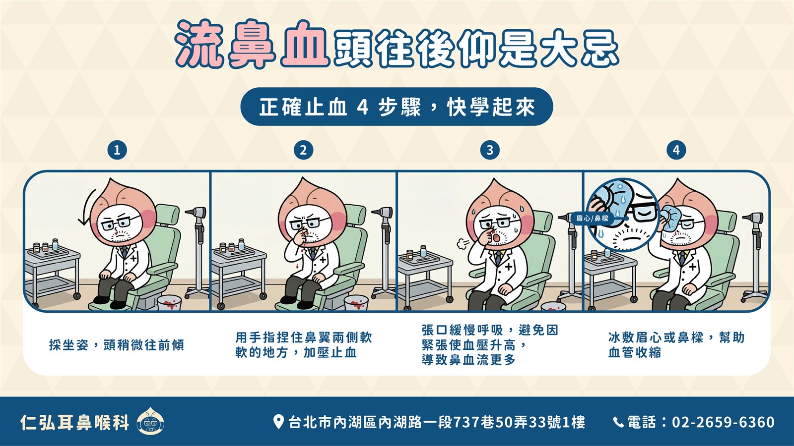 流鼻血頭往後仰是大忌 正確止血4步驟